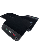 Black Carpet Floor Mats for Lamborghini Huracan with Alcantara Leather - AutoWin