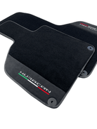 Black Carpet Floor Mats for Lamborghini Huracan with Alcantara Leather - AutoWin