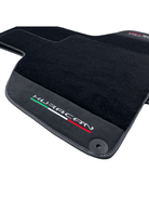 Black Carpet Floor Mats for Lamborghini Huracan with Alcantara Leather - AutoWin