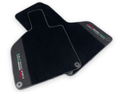 Black Carpet Floor Mats for Lamborghini Huracan with Alcantara Leather - AutoWin