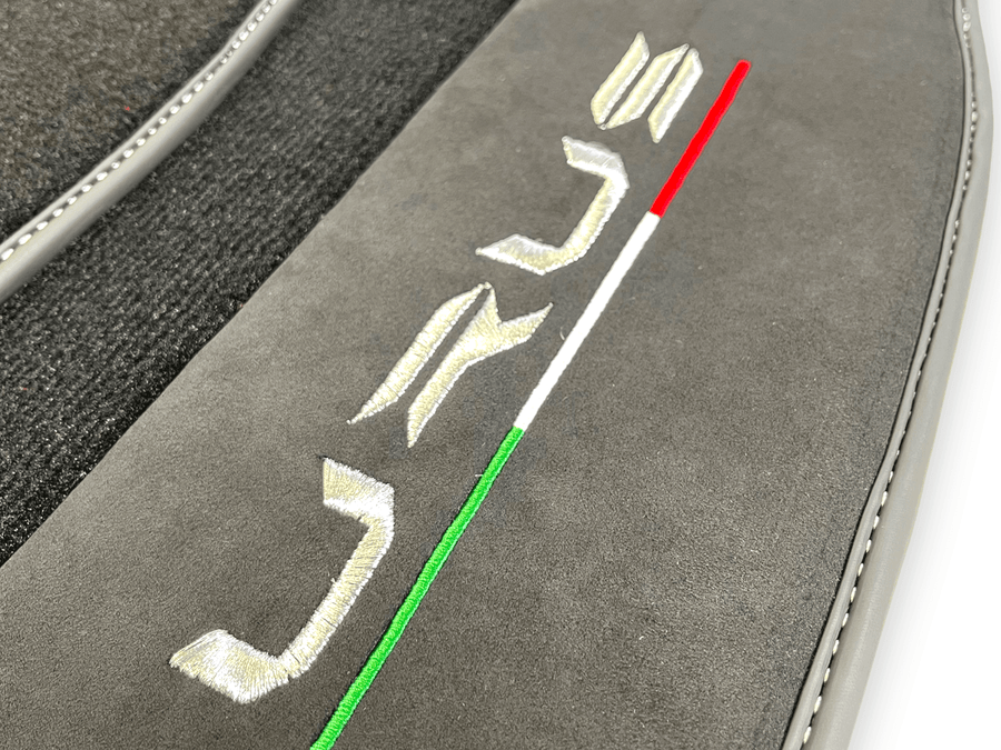 Black Floor Mats For Lamborghini Urus With Alcantara Leather - AutoWin