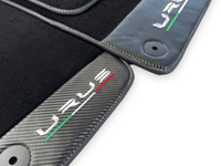 Black Floor Mats For Lamborghini Urus With Carbon Fiber Leather - AutoWin