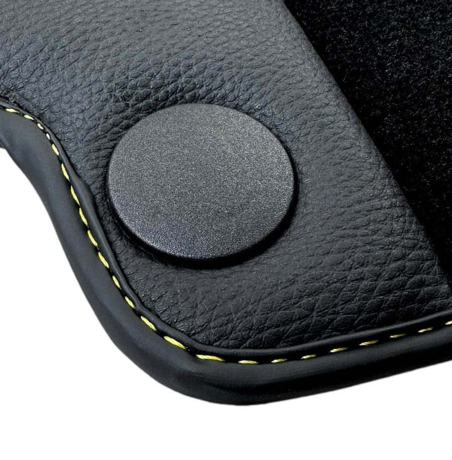 Black Floor Mats For Mercedes Benz A-Class W177 Hatchback AMG (2018-2023) | Fighter Jet Edition - AutoWin