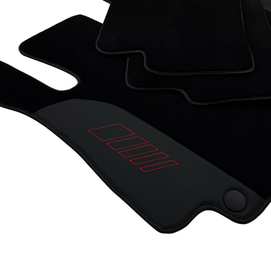 Black Floor Mats For Mercedes Benz A-Class W177 Hybrid (2019-2023) | AutoWin Edition - AutoWin