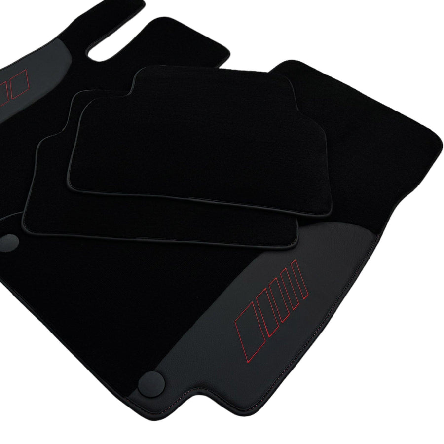 Black Floor Mats For Mercedes Benz A-Class W177 Hybrid (2019-2023) | AutoWin Edition - AutoWin