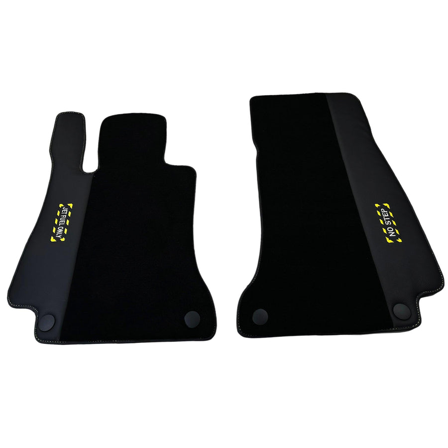 Black Floor Mats For Mercedes Benz C-Class S206 Wagon (2021-2023) Hybrid | Fighter Jet Edition - AutoWin