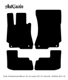 Black Floor Mats For Mercedes Benz CL-Class C216 Coupe (2006-2013) | Fighter Jet Edition - AutoWin