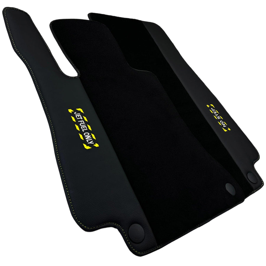 Black Floor Mats For Mercedes Benz CLA-Class X118 Shooting Brake (2020-2023) Hybrid| Fighter Jet Edition - AutoWin