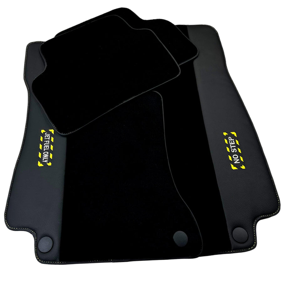 Black Floor Mats For Mercedes Benz E-Class S213 Estate (2016-2020) | Fighter Jet Edition - AutoWin