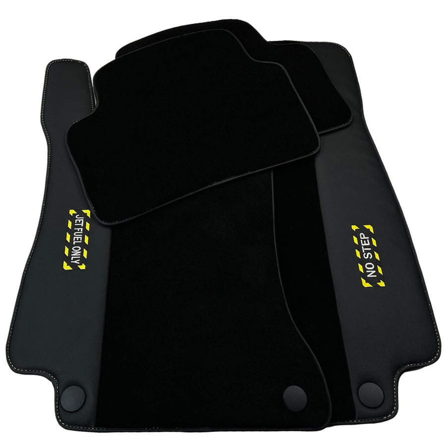 Black Floor Mats For Mercedes Benz E-Class S213 Estate (2016-2020) | Fighter Jet Edition - AutoWin