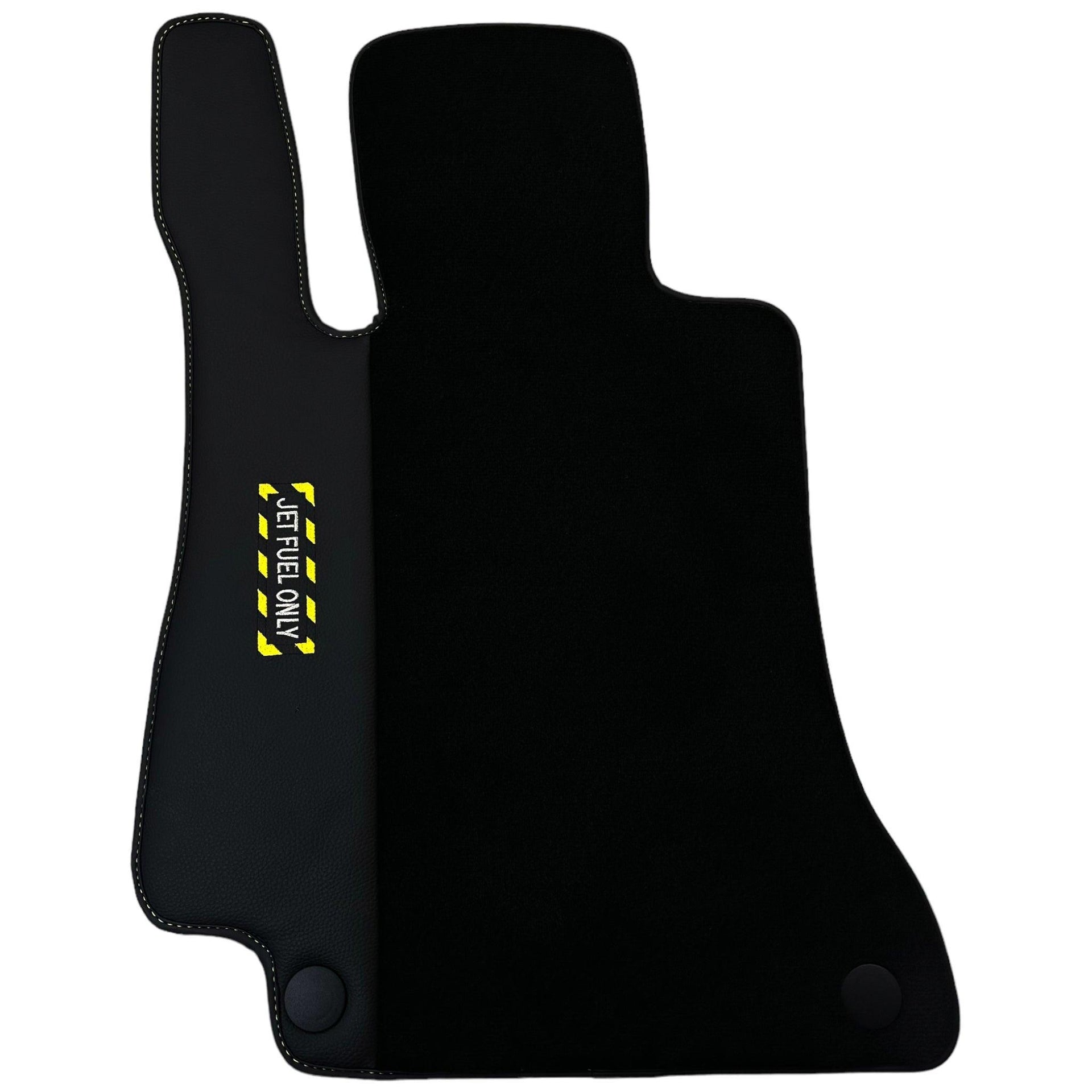 Black Floor Mats For Mercedes Benz E-Class W213 Sedan (2020-2023) | Fighter Jet Edition - AutoWin