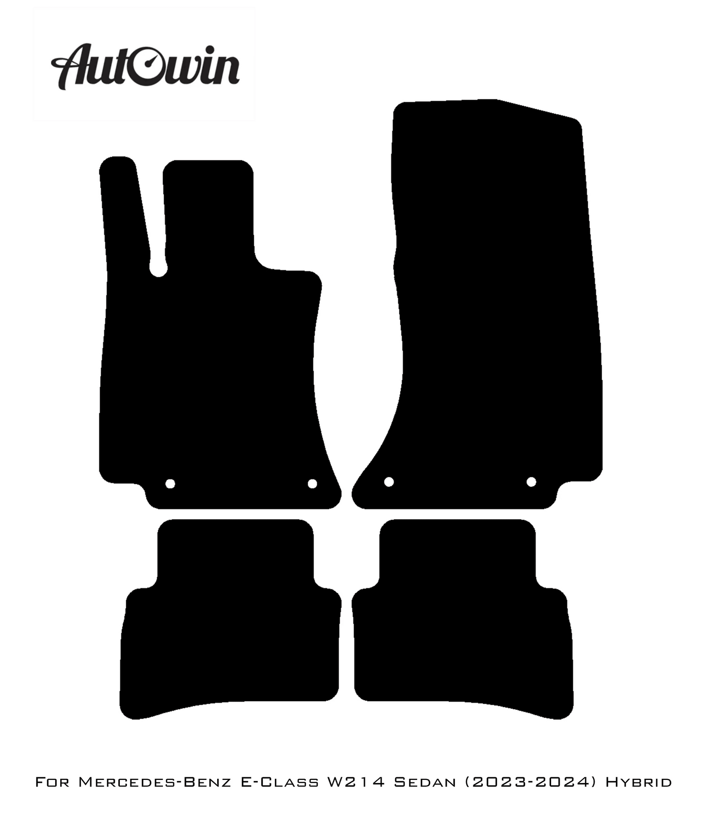 Black Floor Mats For Mercedes Benz E-Class W214 Sedan (2023-2024) Hybrid | Fighter Jet Edition - AutoWin
