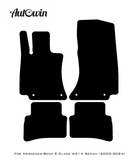 Black Floor Mats For Mercedes Benz E-Class W214 Sedan (2023-2024) | Fighter Jet Edition - AutoWin