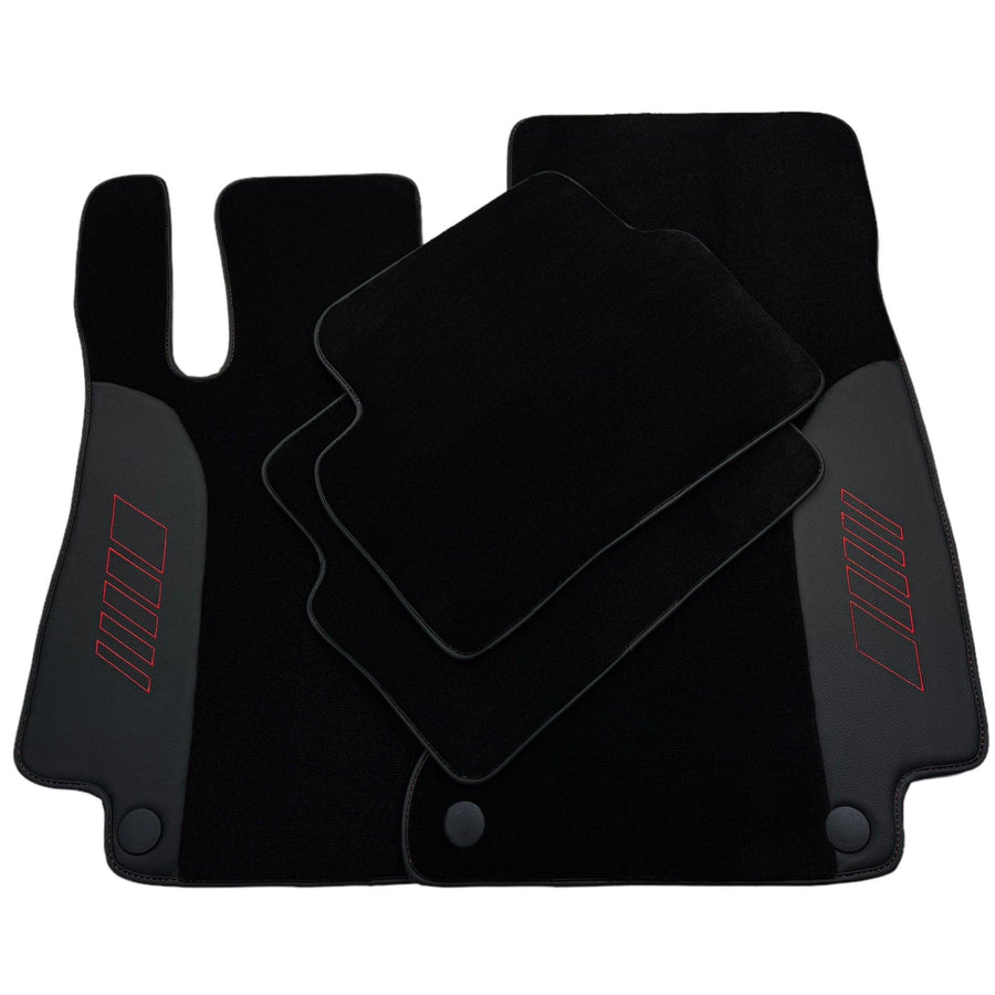 Black Floor Mats For Mercedes Benz GL-Class X166 (2012-2015) | AutoWin Edition - AutoWin