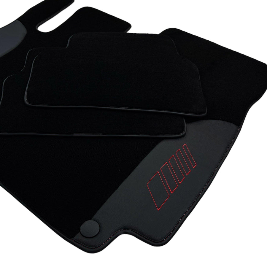 Black Floor Mats For Mercedes Benz GL-Class X166 (2012-2015) | AutoWin Edition - AutoWin