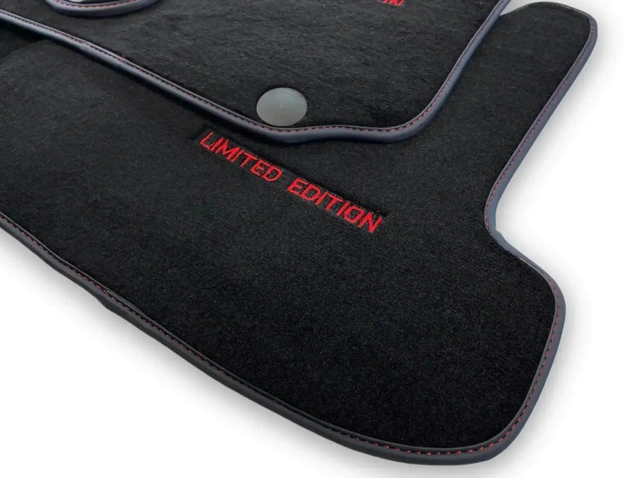 Black Floor Mats For Mercedes Benz GLE-Class V167 Allrounder - 5 Seats (2019-2023) | Fighter Jet Edition - AutoWin