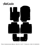 Black Floor Mats For Mercedes Benz GLS-Class X167 (2019-2023) | AutoWin Edition - AutoWin
