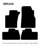 Black Floor Mats For Mercedes Benz M-Class W163 (1997-2005) | Fighter Jet Edition - AutoWin