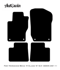 Black Floor Mats For Mercedes Benz M-Class W164 (2005-2011) | AutoWin Edition - AutoWin