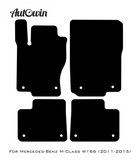 Black Floor Mats For Mercedes Benz M-Class W166 (2011-2015) | AutoWin Edition - AutoWin