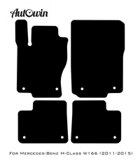 Black Floor Mats For Mercedes Benz M-Class W166 (2011-2015) | AutoWin Edition - AutoWin