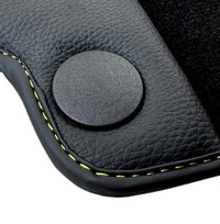 Black Floor Mats For Mercedes Benz V-Class 447 Front (2014-2019) | Fighter Jet Edition - AutoWin