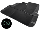 Black Floor Mats for Rolls Royce Shadow 1965-1977 Fluorescent - AutoWin