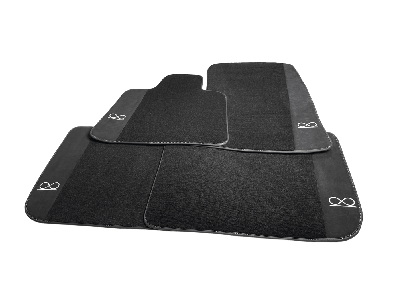 Black Floor Mats for Rolls Royce Shadow 1965-1977 Fluorescent - AutoWin
