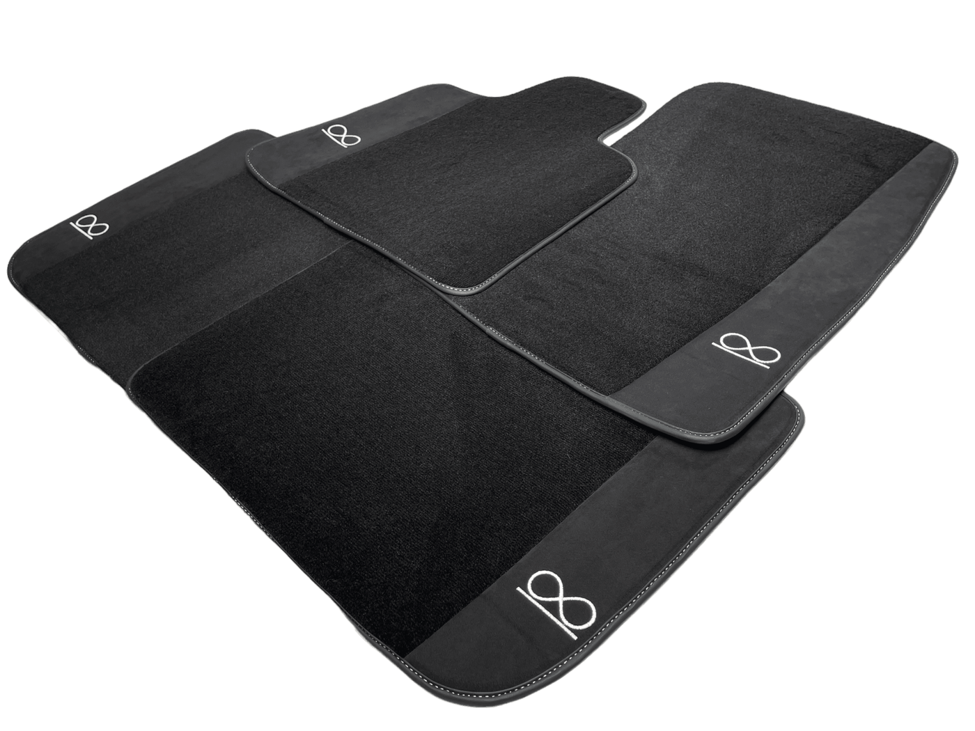Black Floor Mats for Rolls Royce Shadow 1965-1977 Fluorescent - AutoWin
