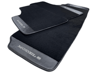 Black Floor Mats For Tesla Model S With Carbon Fiber Leather - AutoWin