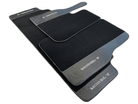 Black Floor Mats For Tesla Model Y With Carbon Fiber Leather - AutoWin