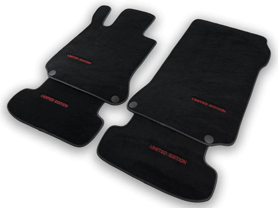 Black Leather Floor Mats For Mercedes Benz E-Class S213 All Terrain (2020-2023) | ER56 Design - AutoWin