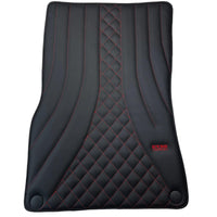 Black Leather Floor Mats For Mercedes Benz GLA-Class X156 (2017-2020) | ER56 Design - AutoWin