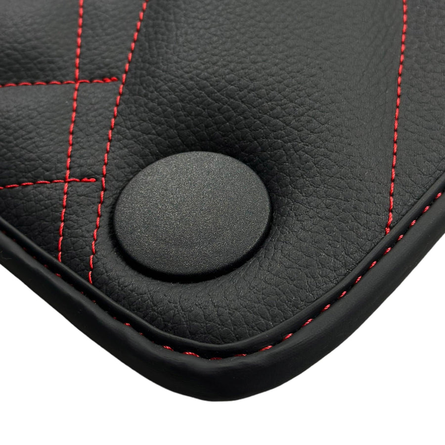 Black Leather Floor Mats For Mercedes Benz GLB-Class X247 (2020-2023) | ER56 Design - AutoWin