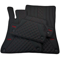 Black Leather Floor Mats For Mercedes Benz GLE-Class C292 Coupe (2015-2020) | ER56 Design - AutoWin