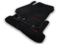 Black Leather Floor Mats For Mercedes Benz GLK-Class X204 (2008-2012) | ER56 Design - AutoWin
