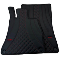 Black Leather Floor Mats For Mercedes Benz S-Class Z223 Maybach (2021-2023) | ER56 Design - AutoWin