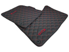Black Leather Floor Mats for Porsche Macan GTS - AutoWin