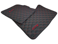 Black Leather Floor Mats for Porsche Macan GTS - AutoWin