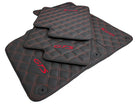 Black Leather Floor Mats for Porsche Macan GTS - AutoWin