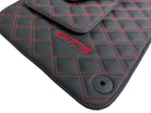 Black Leather Floor Mats for Porsche Macan GTS - AutoWin
