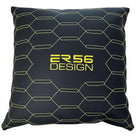 Black Leather Pillows ER56 Design Set of 2 Yellow Sewing - AutoWin