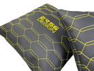 Black Leather Pillows ER56 Design Set of 2 Yellow Sewing - AutoWin
