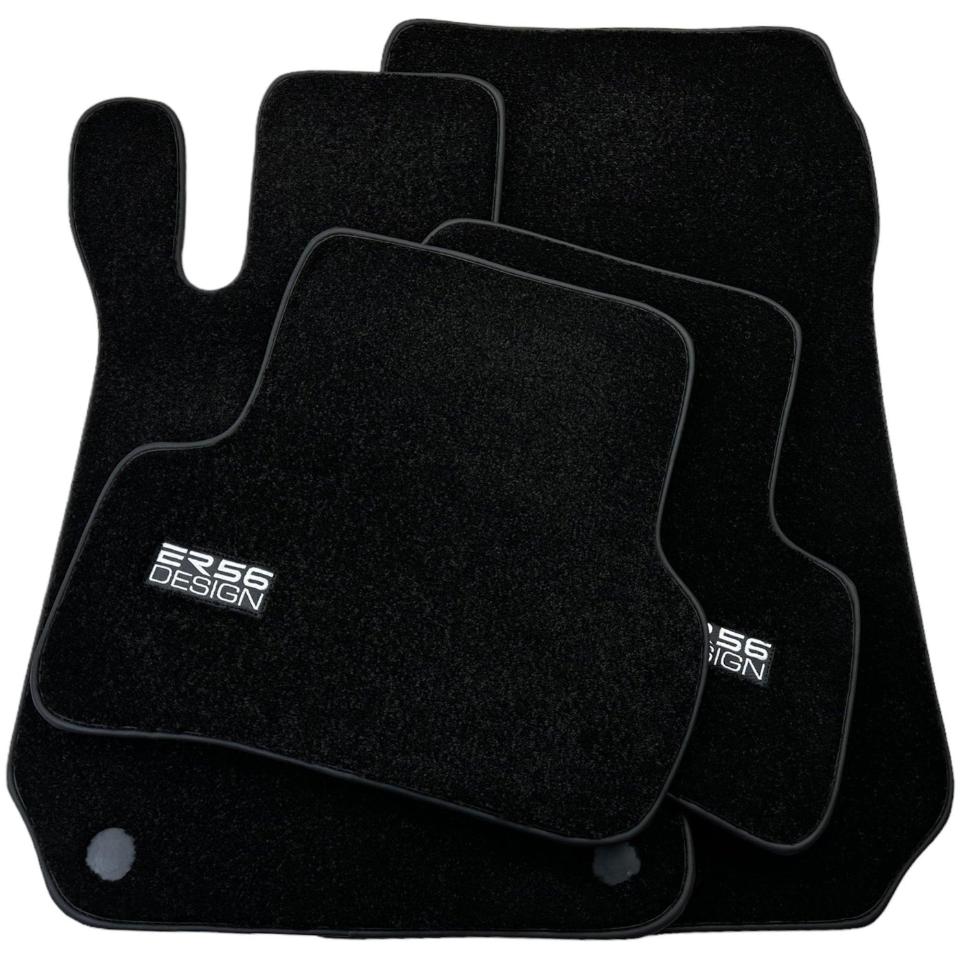 Black Luxury Floor Mats For Mercedes Benz E-Class S210 Estate 4Matic (1996-2003) | ER56 Design - AutoWin