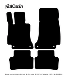Black Luxury Floor Mats For Mercedes Benz E-Class S213 Estate (2016-2020) | ER56 Design - AutoWin