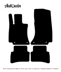 Black Luxury Floor Mats For Mercedes Benz E-Class W214 Sedan (2023-2024) Hybrid | ER56 Design - AutoWin