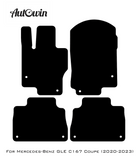 Black Luxury Floor Mats For Mercedes Benz GLE-Class C167 Coupe (2020-2023) | ER56 Design - AutoWin