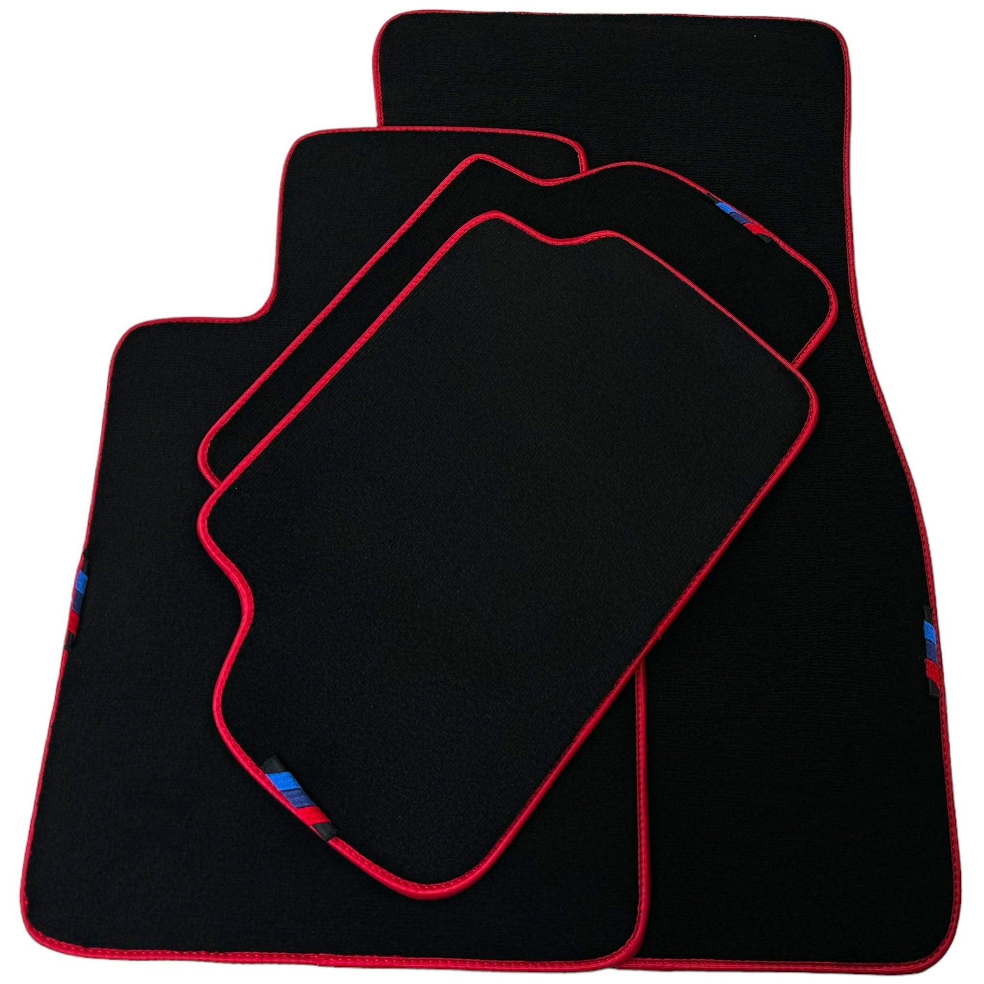 Black Mats For BMW 3 Series E30 2-doors Coupe | Red Trim - AutoWin