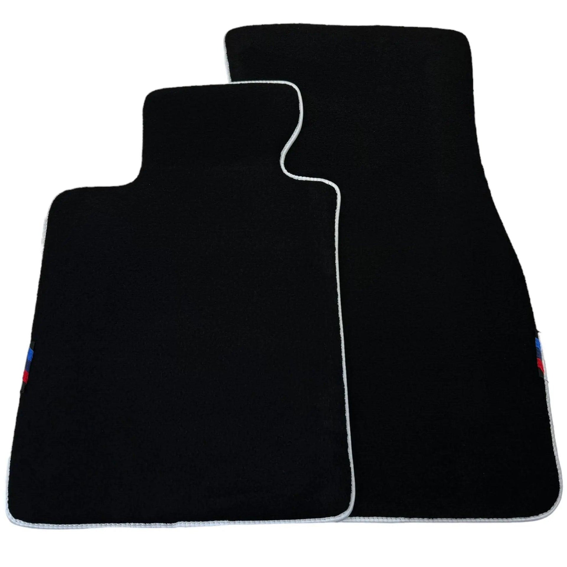 Black Mats For BMW 3 Series E36 Convertible | White Trim - AutoWin