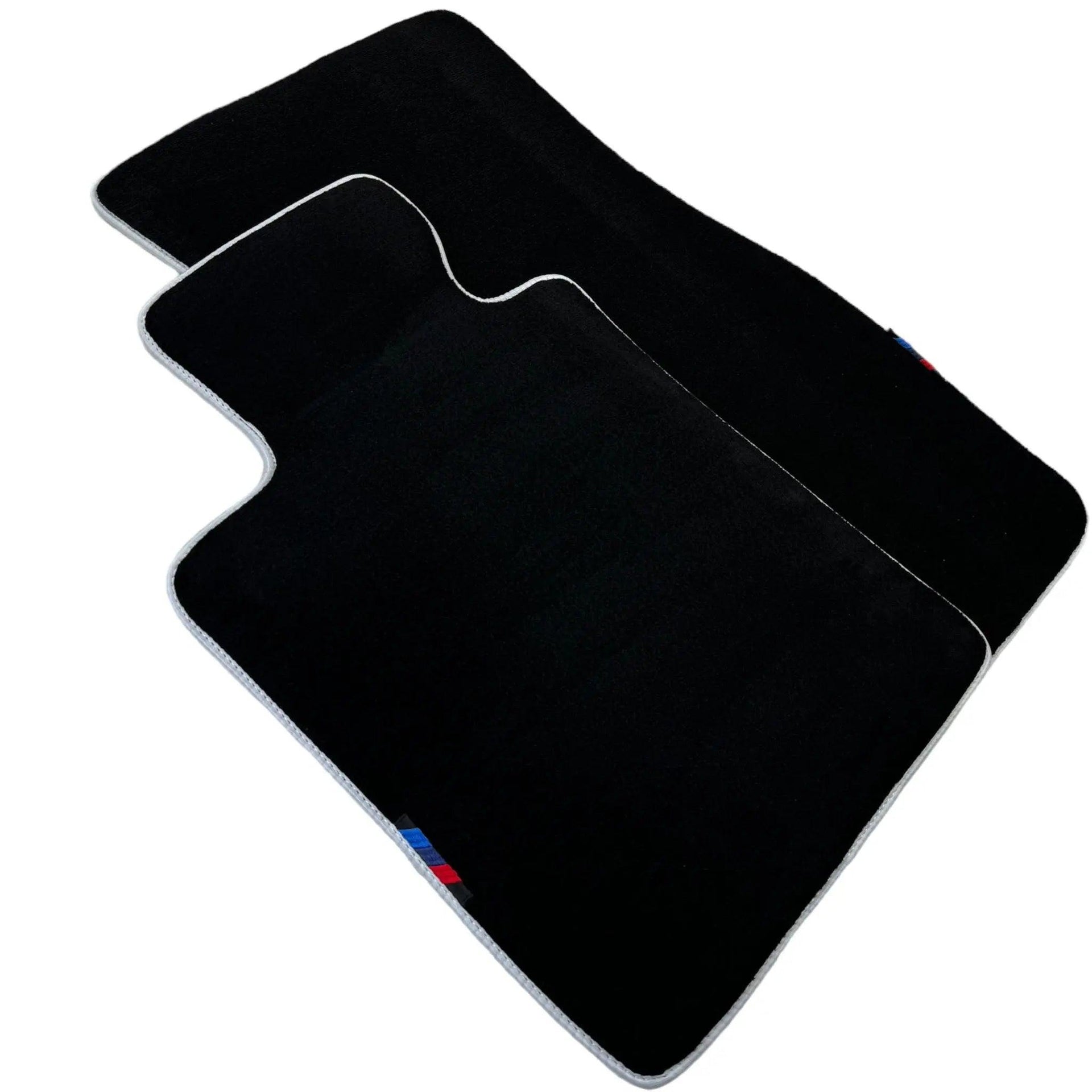 Black Mats For BMW M3 E46 | White Trim - AutoWin